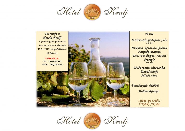 Martinje u Hotelu Kralj!